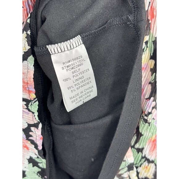 White Birch Floral Stretch Boho Peasant Romper Black Large NEW - Picture 4 of 5